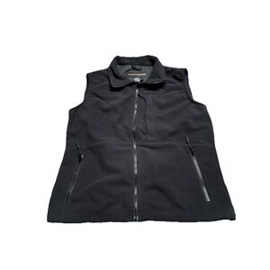 Sportsman's Warehouse Fleece Vest Womens L Black Full Zip Fishing Outdoor Hiking